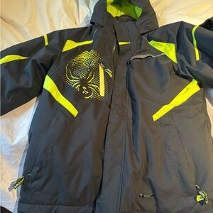 Spyder Black & Yellow Ski Jacket